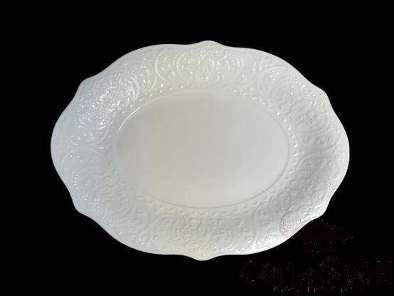 Alice Series 12&quot; Lace Oval Plate, L30.1*W22.3*H2.9 cm