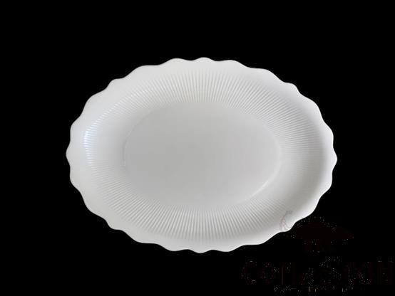 Raphael Series 14.25&quot; Lace Oval Deep Plate, L36*W26.2*H3.5 cm