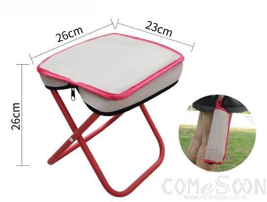 Handbag Folding Stool, Carbon Steel + Oxford Fabric, L260*W230*H260mm