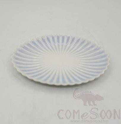 Blue Gradient Series 12&quot; Chrysanthemum Oval Plate, L29.6*W20*H2.4 cm