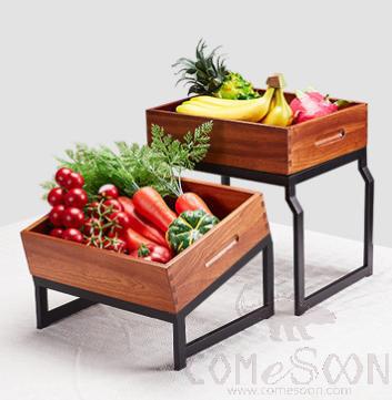 Sapele Double Layered Buffet Display