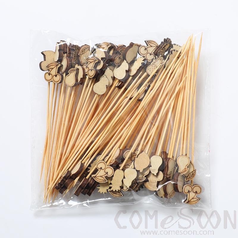 Bamboo Fruit Cocktail Skewers，L12cm
