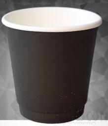 Disposable Cups，Paper，Black，Φ8*Φ5.6*H9cm