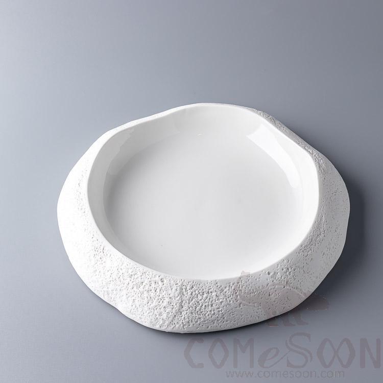 9.5&quot; Imitation Stone Reverse Rim Round Soup Plate