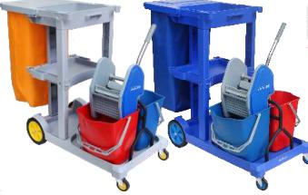 Multipurpose Cleaning Trolley , Public Area Housekeeping Trolley