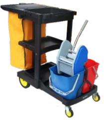 Multipurpose Cleaning Trolley , Public Area Housekeeping Trolley