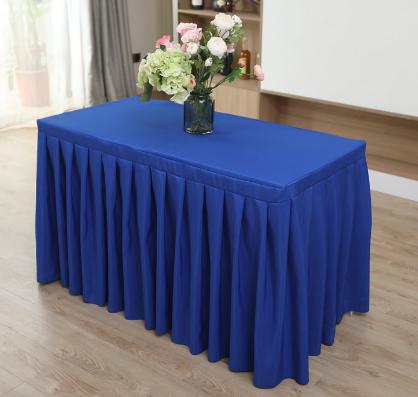 Rectangle Table Skirting(180*45+75cm)-Royalblue