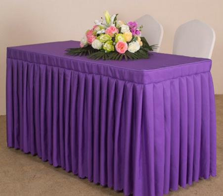 Rectangle Table Skirting(180*45+75cm)-Purple