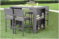 5pcs Outdoor wicker furnture bar set