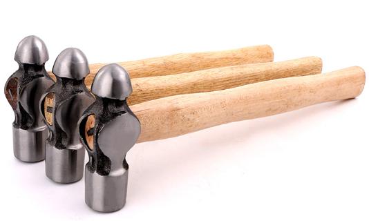 Wooden Handle Ball Pin Hammer 2 Lbs.，High Carbon Steel