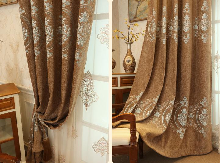 Chenille jacquard curtain fabric