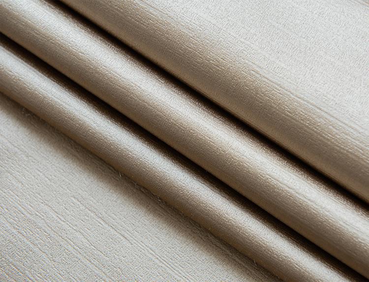 Embossed satin curtain fabric