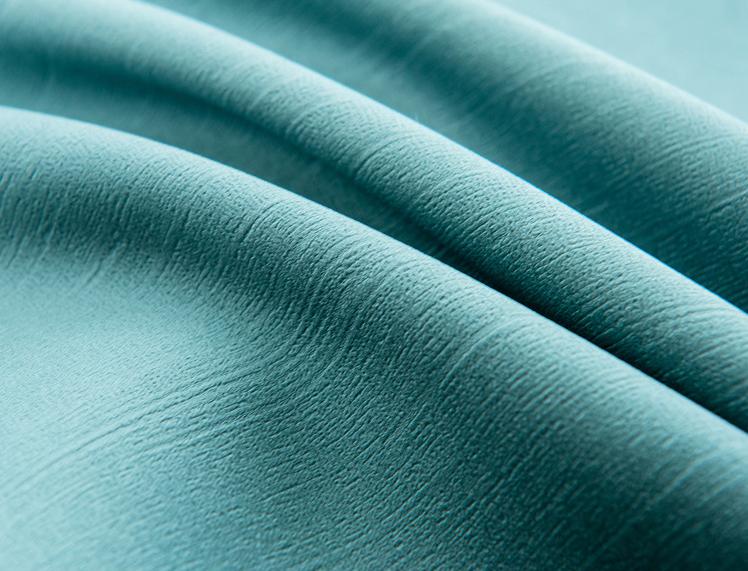 Embossed satin curtain fabric