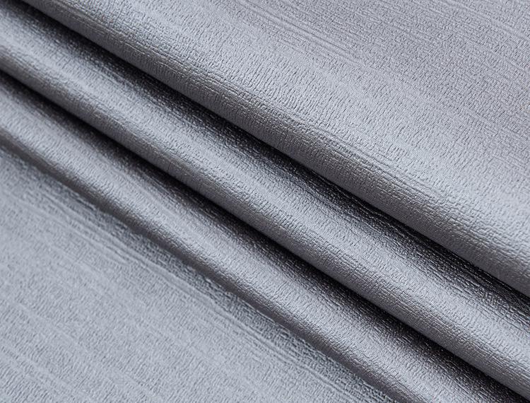 Embossed satin curtain fabric