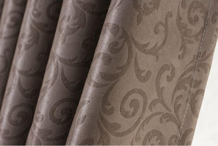 Embossed suede curtain fabric