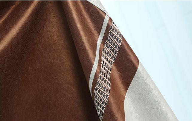 Four streamers embossed curtain fabric