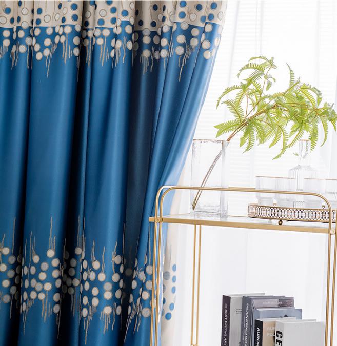 Thickened jacquard curtain fabric