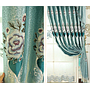 Velvet jacquard embroidered curtain fabric