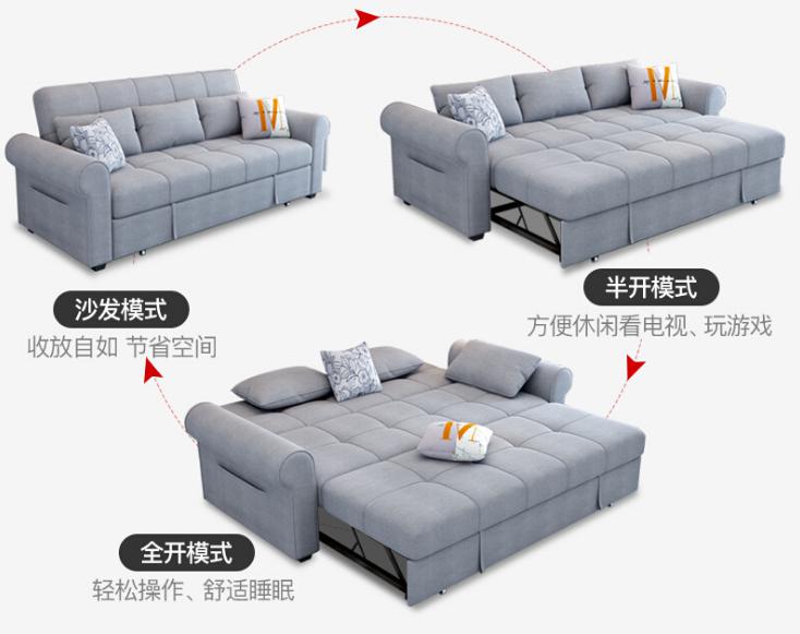 Sofa bed-cotton linen-255*160*95cm