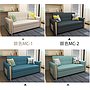 Sofa bed-cotton linen-130*90*87cm