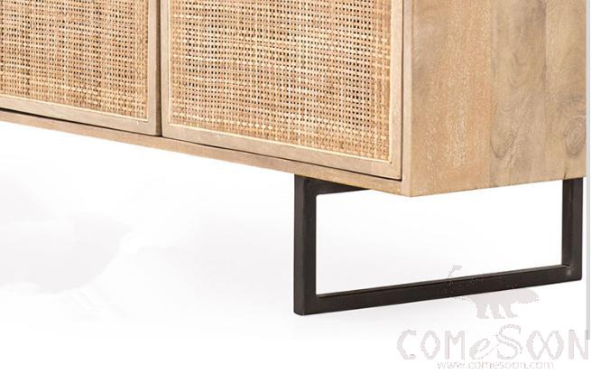 Real rattan solid wood sideboard-160*43*73cm