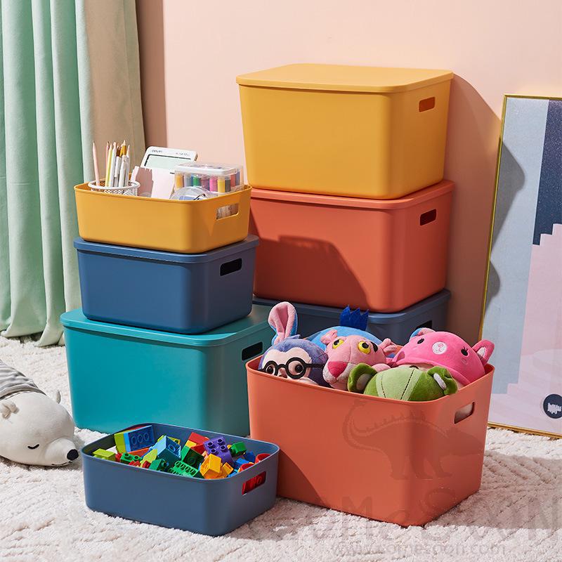 Yellow Storage Box with Cover-26.5*34.3*20 CM