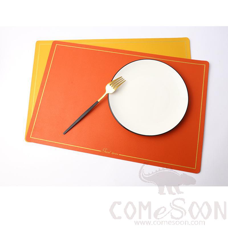 PU Placemat With Gold Border-L30*W45 CM