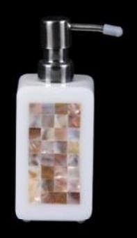 W3-White bright flower shell double-sided high lotion bottle