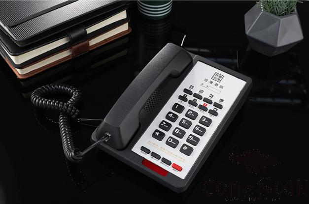 Guest Room Telephone - Black/Silver
