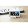 Mini LCD screen thermometer display electronic clock - White - 101*90*66mm