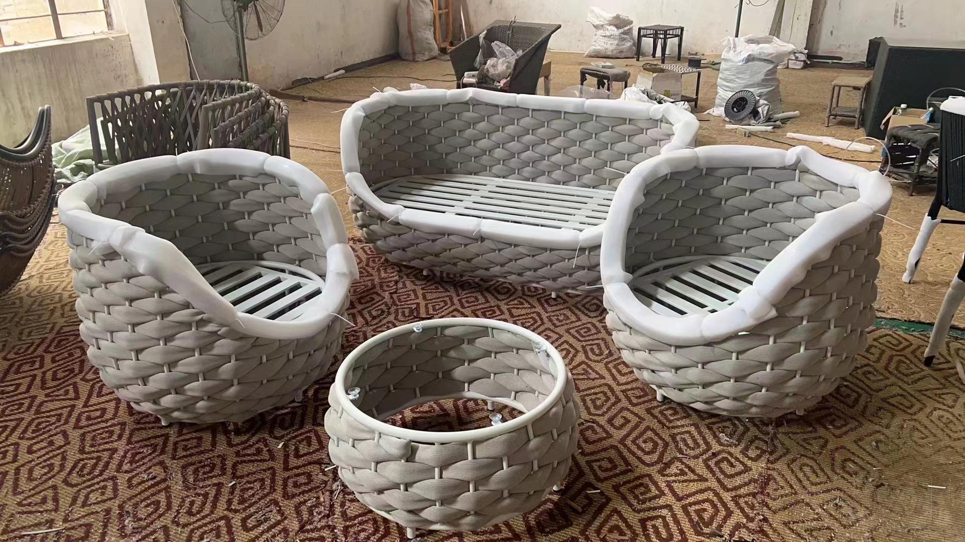 Outdoor sofa-Double seat,high-density sponge