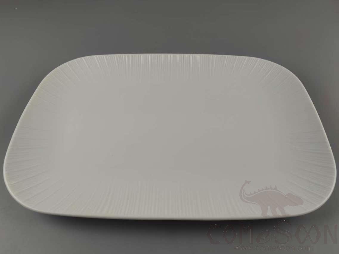G099 Series 16&quot; Rectangular Plate - White