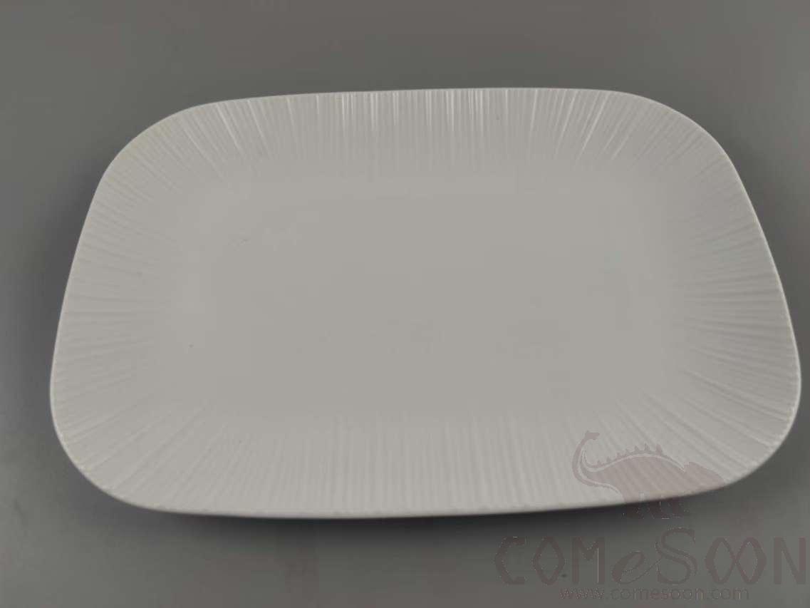 G099 Series 10&quot; Rectangular Plate - White