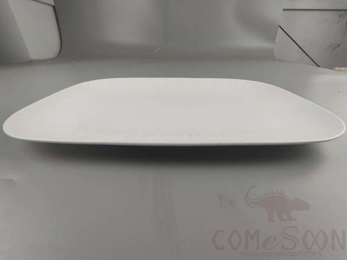 G099 Series 14&quot; Rectangular Plate - White