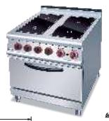 4-Burner Induction cooker with oven