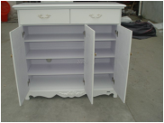 Three-door shoe cabinet