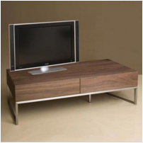 Walnut veneer audio-visual cabinet