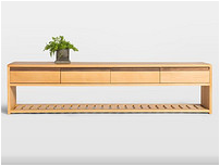 Solid wood TV cabinet