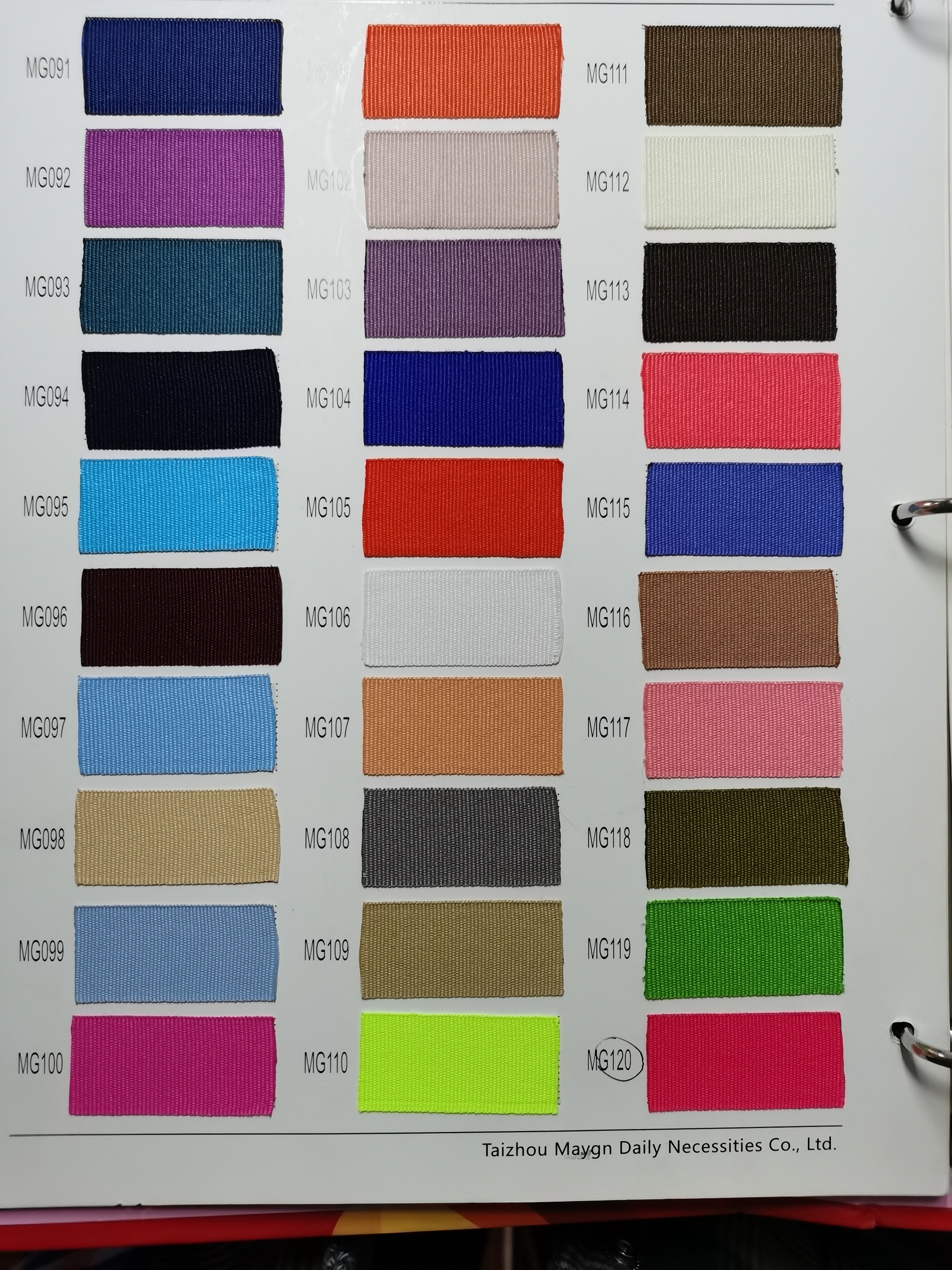 Ribbon Color Card 5