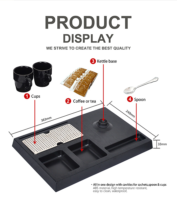 Electric kettle tray set