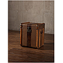 RT067-Green canvas lamp stand with storage function