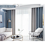 Plaid imitation cotton and linen curtain fabric