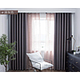 Plaid imitation cotton and linen curtain fabric