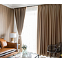 Embossed satin curtain fabric