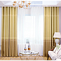 Snowflake Rainbow Linen Curtain Fabric