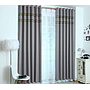 Small grid linen curtain fabric