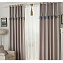Embossed suede curtain fabric