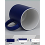 Magic Porcelain Mug,Polish,Blue