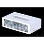 W4-White bright black shell double-sided short long tissue box, Resin+shell, 203*117*63mm